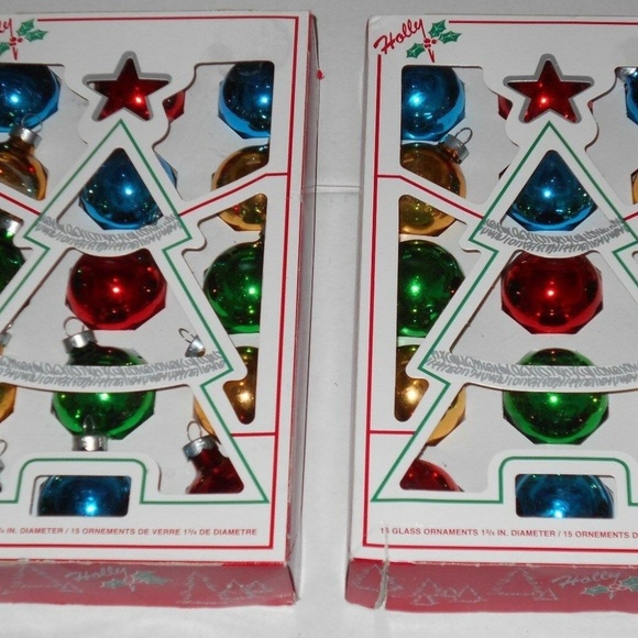 Vintage Rare 30 Christmas Glass Ornaments